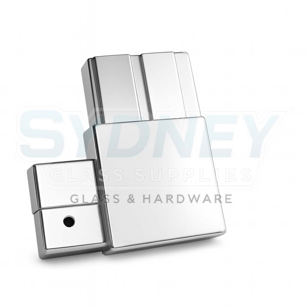 Flat Bar Handrail 90° Joiner — Mirror, Black, Satin, White