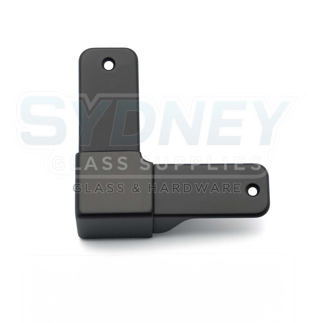 Handrail Top-Mount 90° Corner Joiner — Black, Mirror, Satin